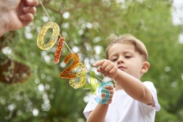 Tickit Regenboog glitter cijfers – 14 stuks