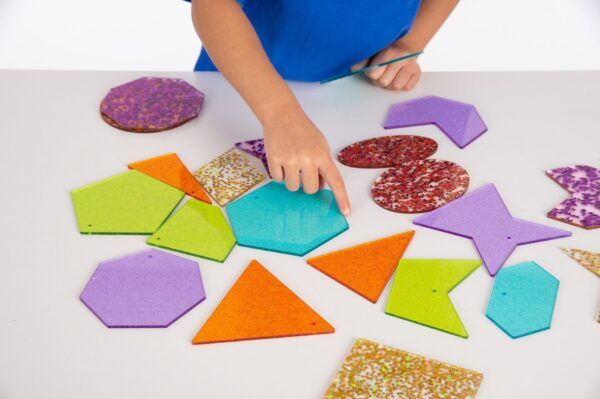 Tickit Regenboog glittervormen – 21 stuks