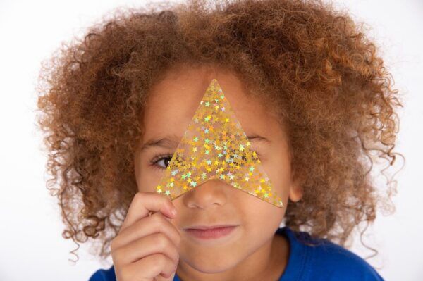 Tickit Regenboog glittervormen – 21 stuks