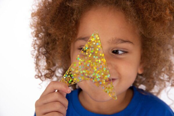 Tickit Regenboog glittervormen – 21 stuks