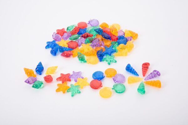 Tickit Kleurrijke gedetailleerde schelpen en zeedieren – 72 stuks
