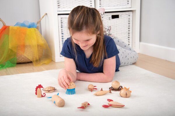 Tickit Loose Parts Houten Zeedieren – 10 stuks