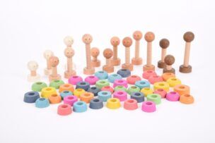 Tickit Houten Regenboog Poppetjes – 75 delig foto 2