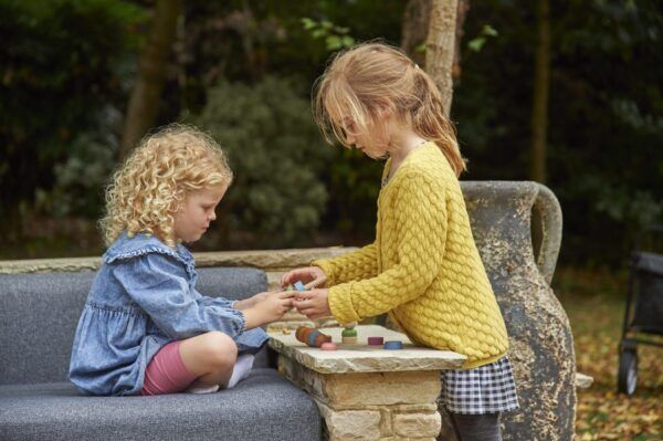 Tickit Houten Regenboog Poppetjes – 75 delig