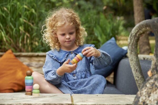 Tickit Houten Regenboog Poppetjes – 75 delig