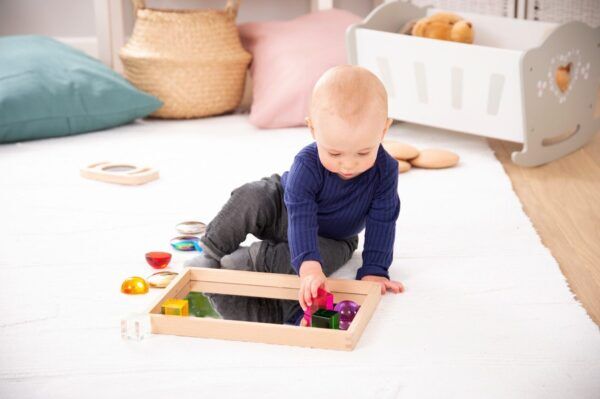 Tickit Kleine houten spiegelplateau – 36 x 24 cm