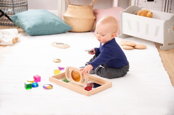 Tickit Kleine houten spiegelplateau – 36 x 24 cm