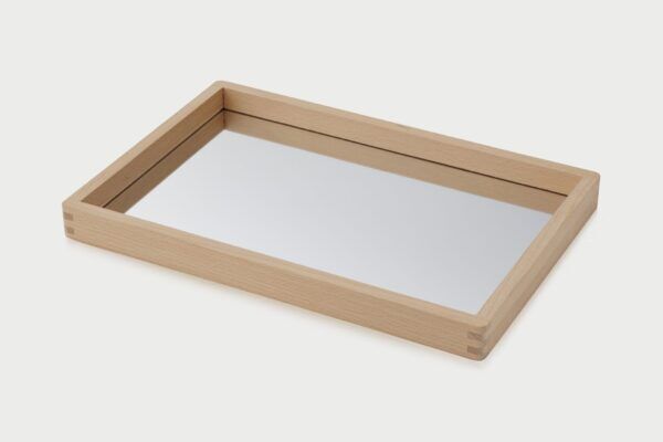 Tickit Kleine houten spiegelplateau – 36 x 24 cm