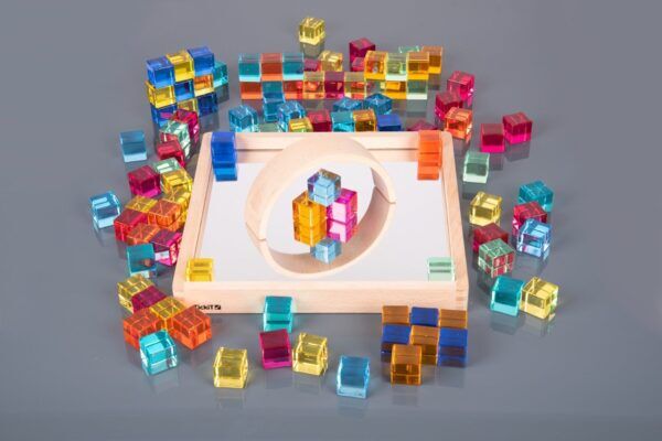 Tickit Speelset met Edelstenen in Houten dienblad met Spiegel.