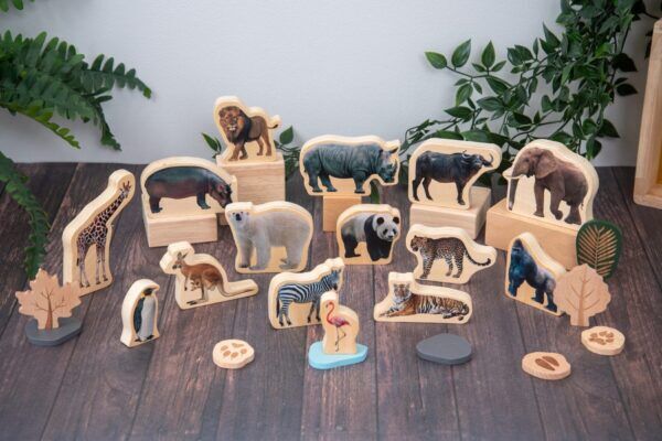 Tickit Houten FotoBlokken – Wilde Dieren