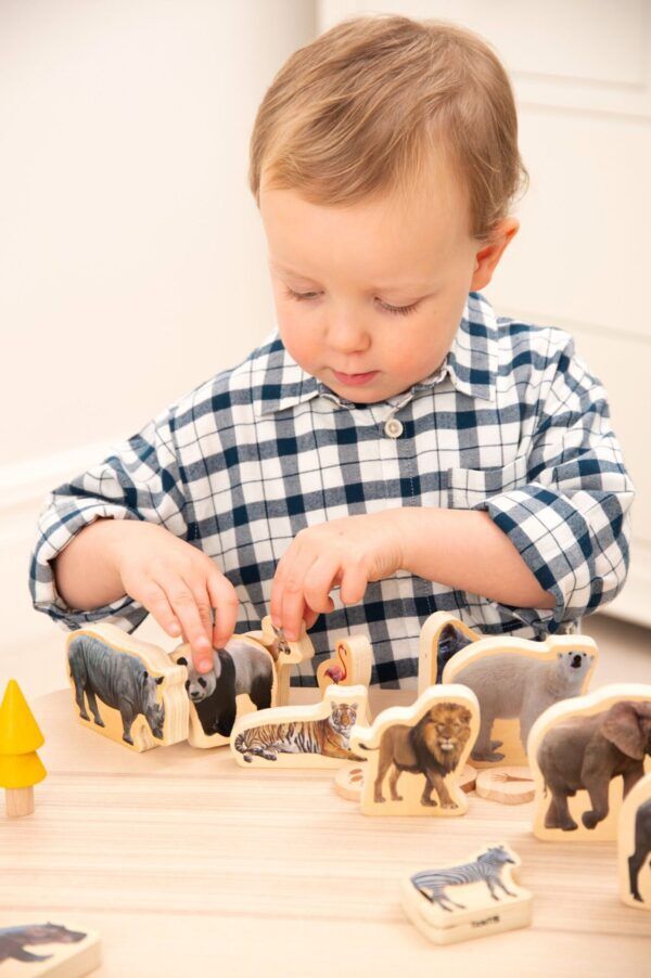 Tickit Houten FotoBlokken – Wilde Dieren