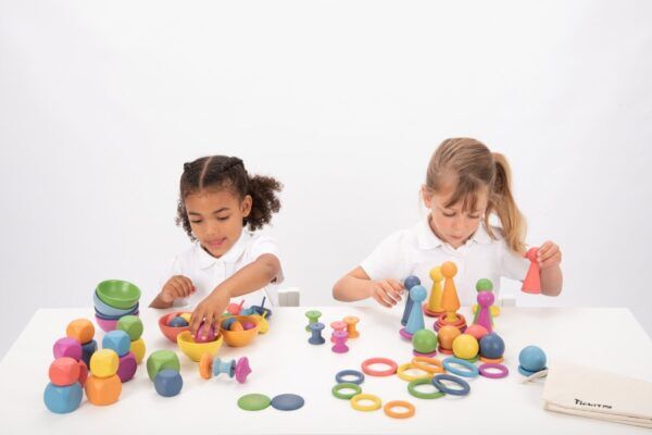 Tickit Loose Parts Regenboog houten super set – 84 stuks