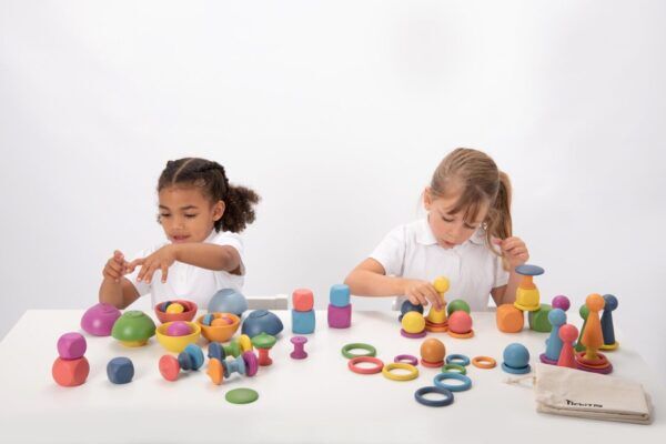 Tickit Loose Parts Regenboog houten super set – 84 stuks