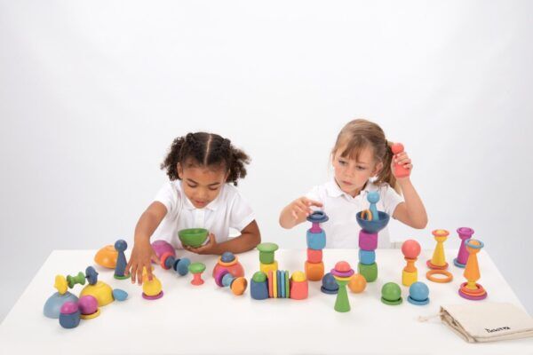 Tickit Loose Parts Regenboog houten super set – 84 stuks