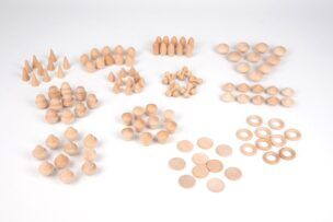 Tickit Loose parts Houten schatten – Natuurlijke set 120 stuks