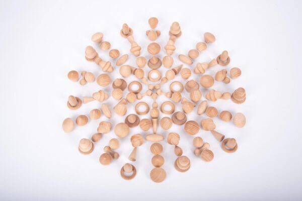 Tickit Loose parts Houten schatten – Natuurlijke set 120 stuks