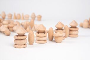 Tickit Loose parts Houten schatten – Natuurlijke set 120 stuks foto 2