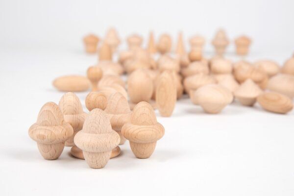 Tickit Loose parts Houten schatten – Natuurlijke set 120 stuks