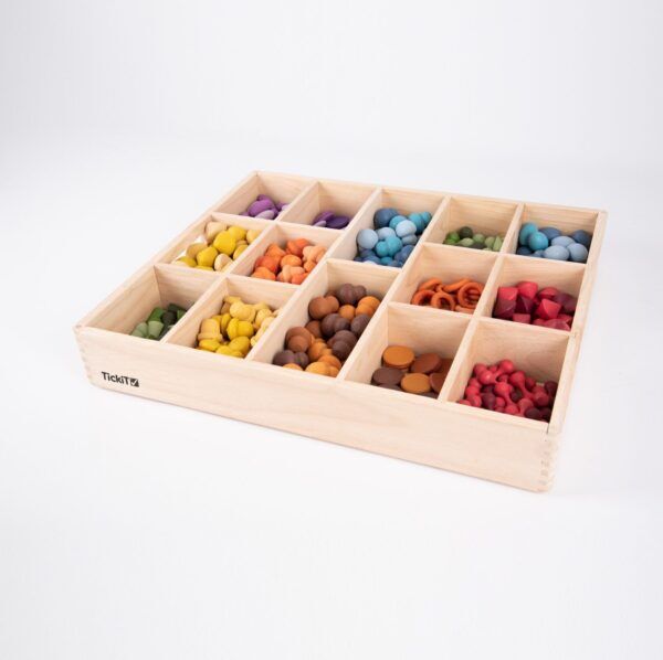 Tickit Loose Parts Houten Sorteerbak – 14 Vakken