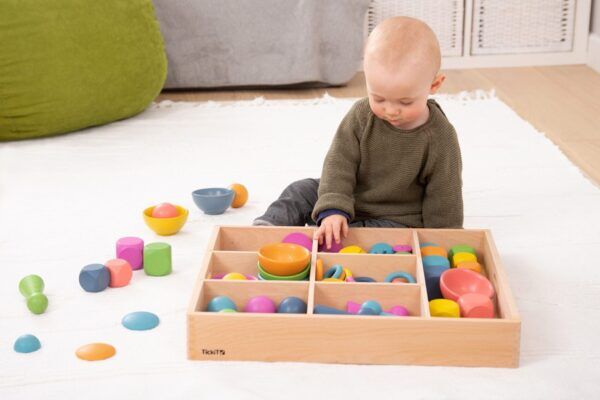 Tickit Loose Parts Houten Sorteerbak – 7 vakken