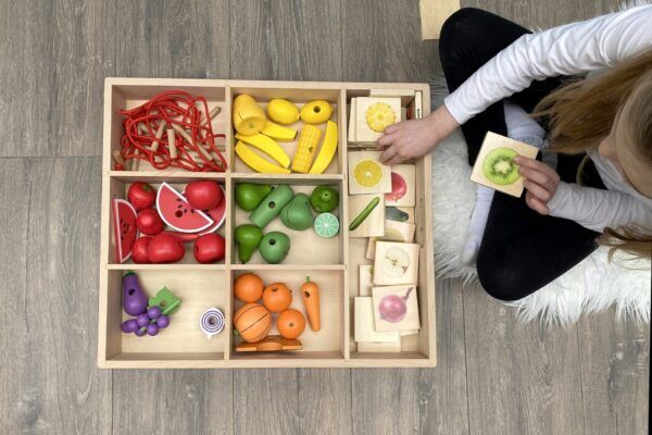 Tickit Loose Parts Houten Sorteerbak – 7 vakken