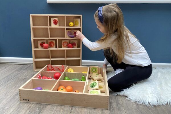 Tickit Loose Parts Houten Sorteerbak – 7 vakken