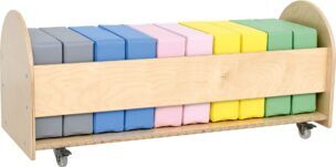 Set van 10 Pastel Poefjes in Trolley foto 2