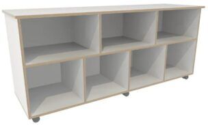 Vakkenkast verrijdbaar – Wit