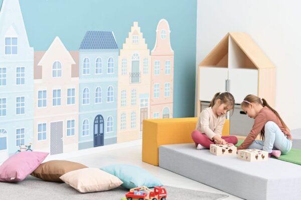 Wandpanelen Huizen- 5 stuks