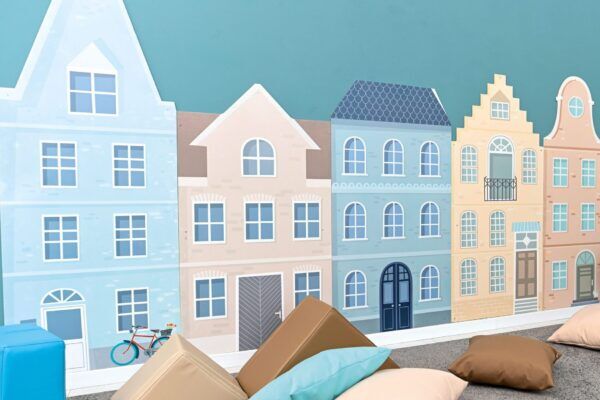 Wandpanelen Huizen- 5 stuks