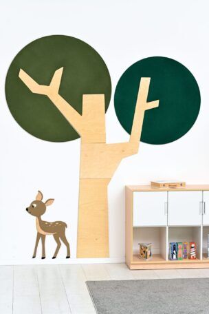 Wandpaneel – boom met ronde kroon