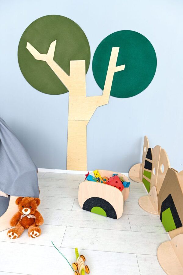 Wandpaneel – boom met ronde kroon