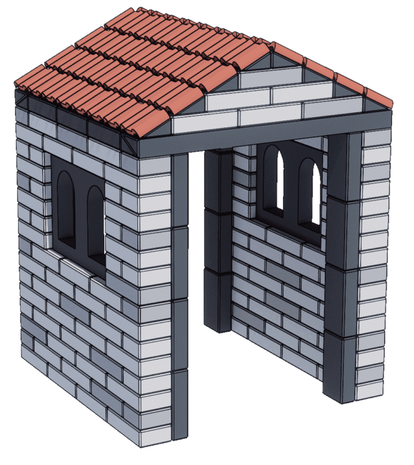 Grote Bouwset Ramen, Dakpannen en Balken – 38 stuks voor Buiten