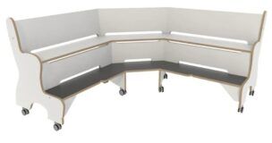 Hoogzit Ergohoekbank – Wit