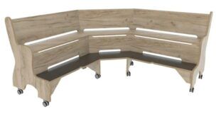 Hoogzit Ergohoekbank – Grey Craft Oak