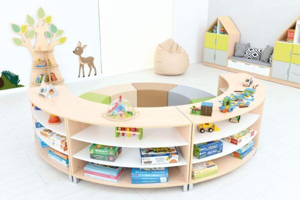 Ronde kast met Natuurlijke Poefjes