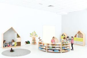 Ronde kast met Natuurlijke Poefjes – Groen foto 2