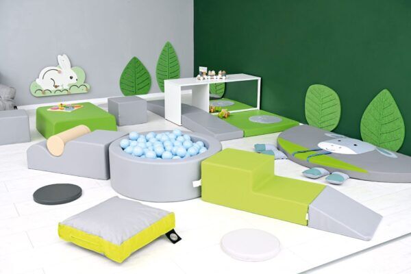 Ronde ballenbak met Foamblokken