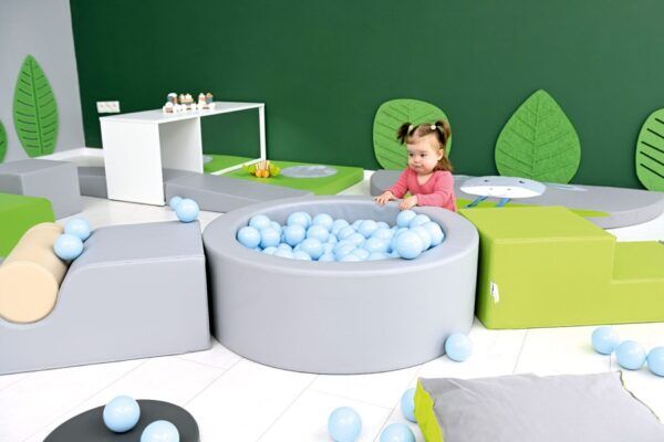 Ronde ballenbak met Foamblokken