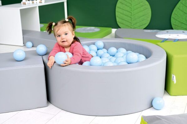 Ronde ballenbak met Foamblokken