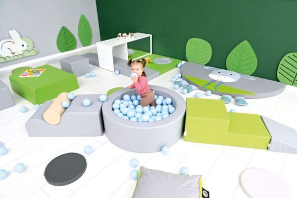 Ronde ballenbak met Foamblokken