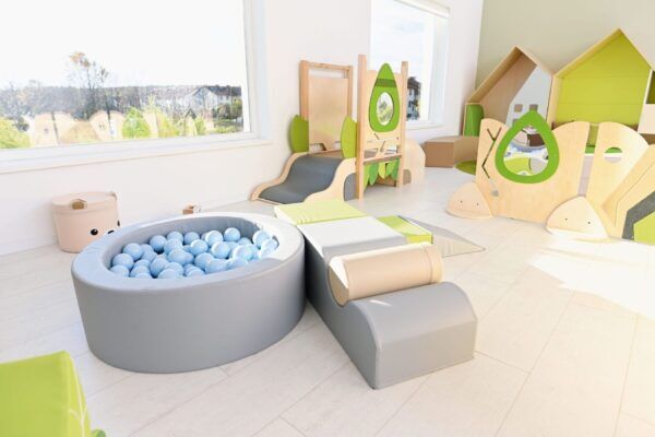 Ronde ballenbak met Foamblokken