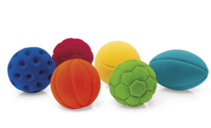 Set van 6 Rubbabu Mini-sportballen