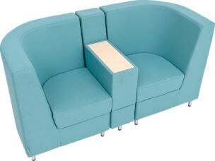 Zitbank met tafeltje – Turquoise