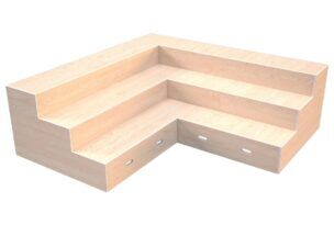 Hoek Tribune – 3 treden