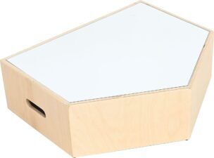 Vijfhoekig platform met spiegel, hoogte 20 cm