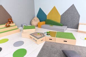 Vijfhoekig platform met Raampje, hoogte 20 cm foto 2