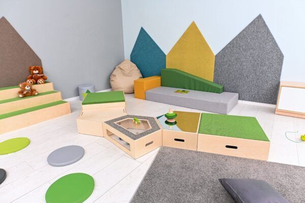 Vijfhoekig platform met Raampje, hoogte 20 cm