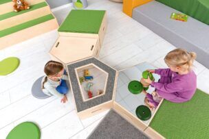 Vijfhoekig platform met deksel, hoogte 20 cm foto 2