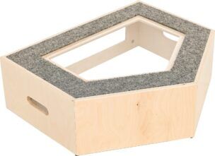 Vijfhoekig platform met Raampje, hoogte 20 cm